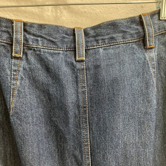 Vintage Bill Blass Medium Wash Denim Button Front Maxi Skirt Americana Classic - Picture 6 of 8